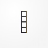 Jung ME2984C Rahmen 4fach, senkrechte und waagerechte Montage, Messing, LS 990, Messing classic