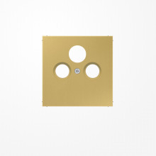 Jung ME2990SATC Abdeckung für Universal-Sat/BK-Dosen 1fach, Messing, Serie LS, Messing classic