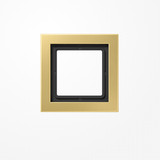 Jung MED2981C Rahmen 1fach, senkrechte und waagerechte Montage, Messing, LS-DESIGN, Messing classic