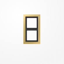 Jung MED2982C Rahmen 2fach, senkrechte und waagerechte Montage, Messing, LS-DESIGN, Messing classic