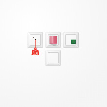 Jung NRSAS0834WW Notrufset, Serie AS, alpinweiß