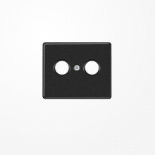 Jung SL561TVSW Abdeckung für Antennendosen 1fach, Aluminium lackiert, Serie SL, schwarz