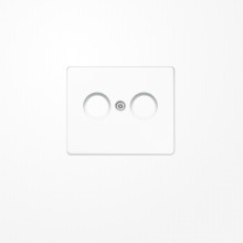 Jung SL561TVWW Abdeckung für Antennendosen 1fach, Aluminium lackiert, Serie SL, alpinweiß