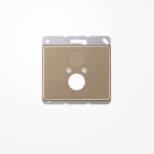 Jung SL562GB Abdeckung für 2 Rundsteckverbinder bis 18,5mm Ø  2fach, Aluminium lackiert, Serie SL, gold-bronze