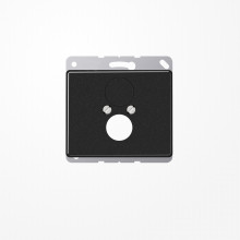 Jung SL562SW Abdeckung für 2 Rundsteckverbinder bis 18,5mm Ø  2fach, Aluminium lackiert, Serie SL, schwarz