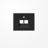 Jung SL569-2UASW Abdeckung für IAE/UAE-Anschlussdosen 2x8-polig, Aluminium lackiert, Serie SL, schwarz