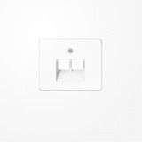 Jung SL569-2UAWW Abdeckung für IAE/UAE-Anschlussdosen 2x8-polig, Aluminium lackiert, Serie SL, alpinweiß