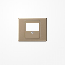 Jung SL569TGB Abdeckung für TAE-Anschlussdosen 1fach, Aluminium lackiert, Serie SL, gold-bronze