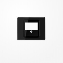 Jung SL569TSW Abdeckung für TAE-Anschlussdosen 1fach, Aluminium lackiert, Serie SL, schwarz