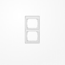 Jung SL582WW Rahmen 2fach, senkrechte Montage, Acrylglas, SL 500, alpinweiß