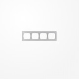 Jung SL5840SI Rahmen 4fach, waagerechte Montage, Acrylglas, SL 500, silber