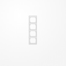 Jung SL584WW Rahmen 4fach, senkrechte Montage, Acrylglas, SL 500, alpinweiß