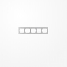 Jung SL5850SI Rahmen 5fach, waagerechte Montage, Acrylglas, SL 500, silber