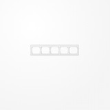 Jung SL5850WW Rahmen 5fach, waagerechte Montage, Acrylglas, SL 500, alpinweiß