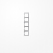 Jung SL585SI Rahmen 5fach, senkrechte Montage, Acrylglas, SL 500, silber