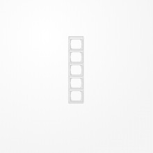 Jung SL585WW Rahmen 5fach, senkrechte Montage, Acrylglas, SL 500, alpinweiß