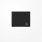 Jung SL590KSW Wippe, Symbol Klingel, Aluminium lackiert, Serie SL, schwarz