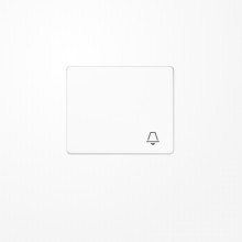 Jung SL590KWW Wippe, Symbol Klingel, Aluminium lackiert, Serie SL, alpinweiß