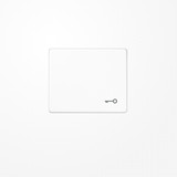 Jung SL590TWW Wippe, Symbol Tür, Aluminium lackiert, Serie SL, alpinweiß