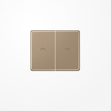 Jung SL595PGB Wippe, mit Pfeilsymbolen, Aluminium lackiert, Serie SL, gold-bronze