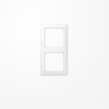 Jung SPAS582WW Rahmen 2fach, senkrechte und waagerechte Montage, Duroplast antimikrobiell, AS 500, alpinweiß