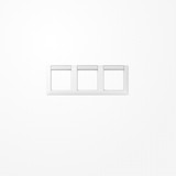 Jung SPAS5830NAWW Rahmen 3fach, mit Schriftfeld, waagerechte Montage, Duroplast antimikrobiell, AS 500 antimikrobiell, alpinweiß