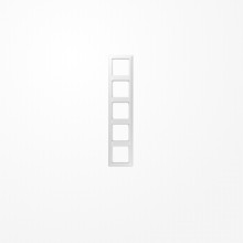 Jung SPAS585WW Rahmen 5fach, senkrechte und waagerechte Montage, Duroplast antimikrobiell, AS 500, alpinweiß