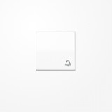 Jung SPAS591KWW Wippe, Symbol Klingel, Duroplast antimikrobiell, Serie AS, alpinweiß