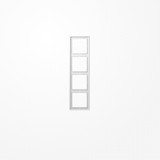 Jung SPLS984WW Rahmen 4fach, senkrechte und waagerechte Montage, Duroplast antimikrobiell, LS 990, alpinweiß