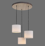JUST LIGHT BARK Deckenleuchte E27 max. 40W 3-fach Holzdekor 11236-79