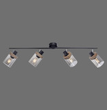 JUST LIGHT PASQUAL Deckenleuchte E27 max.160W 4-fach schwarz 11313-18