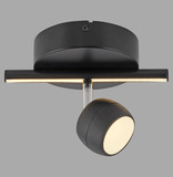 JUST LIGHT JARIK LED Deckenleuchte Warmweiss 6,1W 2-fach schwarz 11400-18