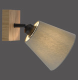 JUST LIGHT GERDA MICHEL Wand- und Deckenleuchte E27 max. 40W Holz-natur 11581-79