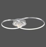 JUST LIGHT ASMINA LED Deckenleuchte Warmweiss 27,6W 2-fach aluminium 14540-95