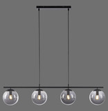 JUST LIGHT BIG WIDOW Pendelleuchte E14 max. 25W 4-fach schwarz 14604-18