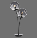 JUST LIGHT BIG WIDOW Tischleuchte E14 max. 25W 2-fach schwarz 14605-18