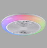 JUST LIGHT BRENDA LED Deckenleuchte mit Ventilator CCT Dimmbar 22W weiss 14623-16