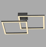 JUST LIGHT IVEN LED Deckenleuchte Warmweiss 20W schwarz 14708-18