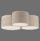 JUST LIGHT DURO Deckenleuchte E27 max. 10W 3-fach sand 14890-39