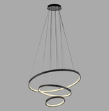 JUST LIGHT CERCHI LED Pendelleuchte Warmweiss 45W schwarz 15070-18