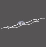 JUST LIGHT WAVE LED Deckenleuchte Warmweiss 29,5W 3-fach stahl 15167-55