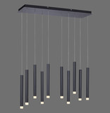 JUST LIGHT BRUNO LED Pendelleuchte Warmweiss 48W 10-fach schwarz 15206-18
