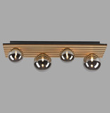 JUST LIGHT GERDA STIKA Deckenleuchte G9 max. 5W 4-fach Holz-natur 15209-79
