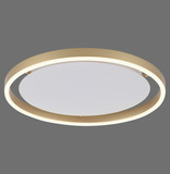 JUST LIGHT RITUS LED Deckenleuchte Warmweiss Dimmbar 20W messingmatt 15391-60
