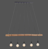 JUST LIGHT DAMIAN Pendelleuchte E27 max. 60W 5-fach schwarz 15515-18