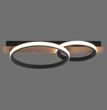 JUST LIGHT TROOPER LED Deckenleuchte Warmweiss 28W Holzdekor 15615-78