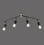 JUST LIGHT JARO Deckenleuchte E27 max. 60W 4-fach Holz-natur 15674-78