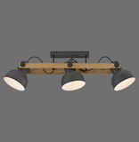 JUST LIGHT CUP 2.0 Deckenleuchte E27 max. 60W 3-fach schwarz 15745-18