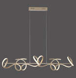 JUST LIGHT CURLS LED Pendelleuchte Warmweiss Dimmbar 40,8W 4-fach messingmatt 19033-60