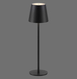 JUST LIGHT EURIA LED AKKU-Tischleuchte Warmweiss Dimmbar 2,5W schwarz IP54 19250-18